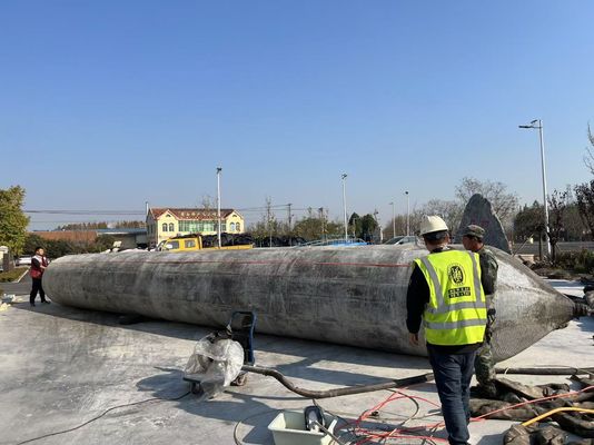 Qualità resistenza gomma e fibra sintetica gomma marina airbag eccellente pressione di scoppio da 0,3 MPa a 0,5 MPa ideale per applicazioni marine fabbrica