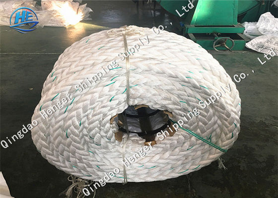 Qualità Corda di nylon intrecciata rotolata di attracco del filo di bianco 8 della corda MTR ad alta resistenza per la nave fabbrica