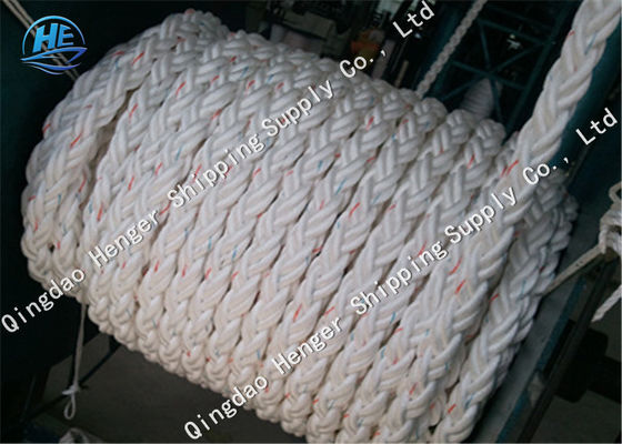 Qualità Corda di nylon intrecciata rotolata di attracco del filo di bianco 8 della corda MTR ad alta resistenza per la nave fabbrica