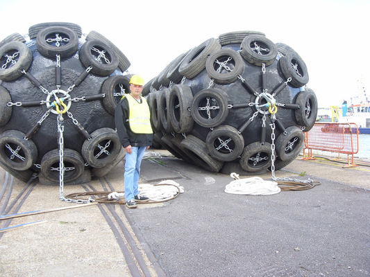 Qualità Cuscino ammortizzatore di gomma pneumatico di D2.5x5.5m Yokohama con buona tenuta dell'aria fabbrica