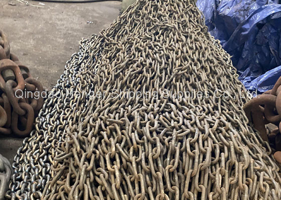 Qualità Catena d'ancoraggio galvanizzata calibrata lavorante e di saldatura 16mm-100mm fabbrica